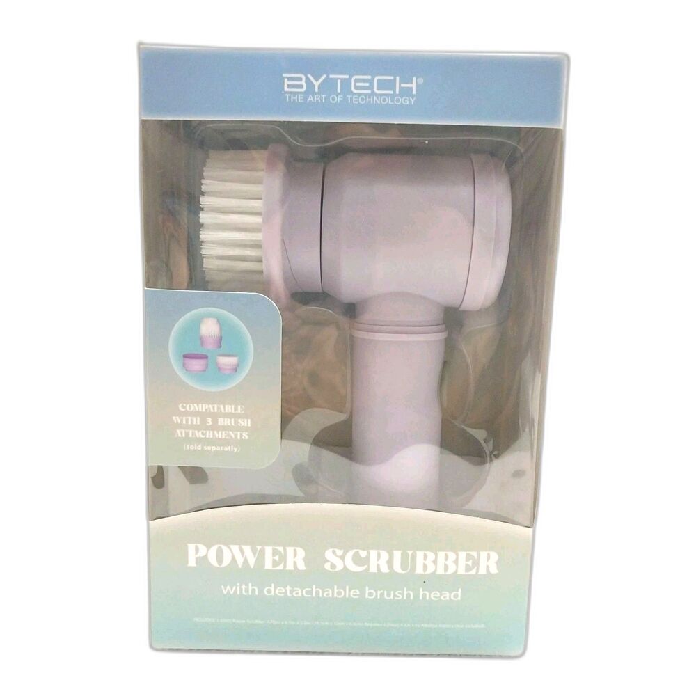 Bytec Power Scrubber With Detachable Head NEW Purple #E52
